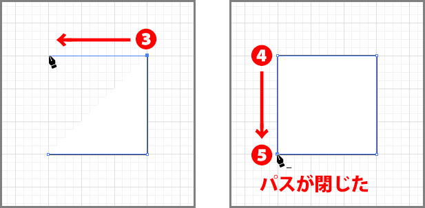 正方形を描く３－４