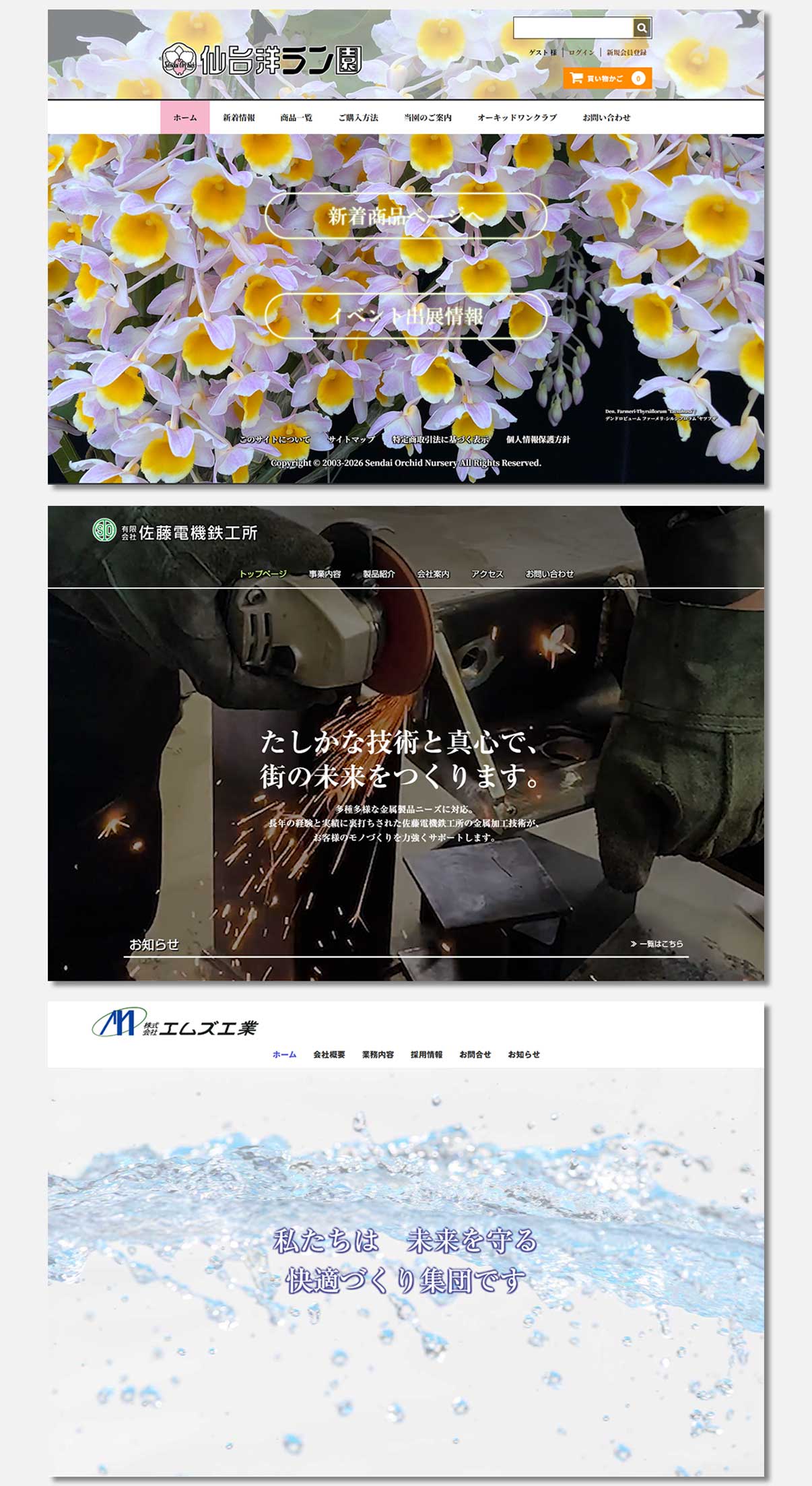 ウェブサイト制作事例